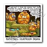 Londons Times Funny Society Cartoons - Basketball Courtroom Drama - Iron on Heat Transfers