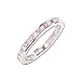 Jewelry : 14K White Gold 1/2 ct. Diamond and 3/4 ct. Pink Sapphire Ring (Size-7)