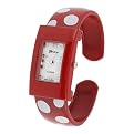 Geneva Platinum Womens Polka Dot Cuff Watch