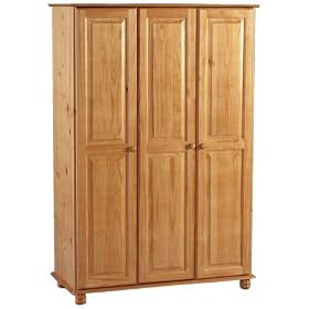 Sol 3 Door Antique Pine Wardrobe