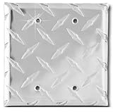 Diamond Life MC2BL.D Formula 1Wall Plate XL Double Blank 5 H x 5 W Diamond Plate - Case of 25