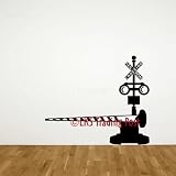 Railroad Train Crossing Signal Vinyl Wall Decal Sticker By LKS Trading Post