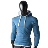 Produkt-Bild: Basic Shirt Hoodie Blau M