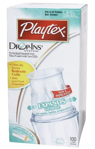 Playtex Drop-In Disposable Bottle Liners - 8-10 oz - 100 count --