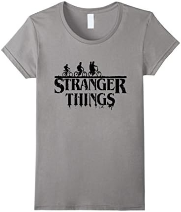 Women's Stranger are Things T Shirt Medium Slate