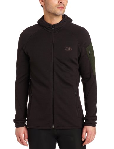 Icebreaker Men's Sierra Hoodie, Oak/Spruce, Large 