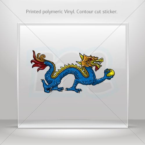Sticker Decals Dragon Fantasy Figure car helmet window bike Garage door 6 X 3.1 Inches Vinyl color print 0600 KR558