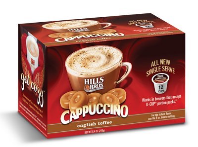 Hills Bros English Toffee Cappuccino Keurig K-Cups, 12 Count