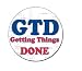 2.25 Button Pinback GTD Getting Things DONE