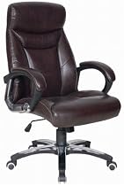 Luxury Dark Brown Director Office Chair with Folding Backrest