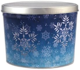 KuKuRuZa Gourmet Popcorn 2 Gallon Snowflake Tin S'mores