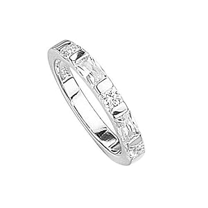 Elements R2040C 58 - Anillo de mujer de plata con circonitas (talla: 18)