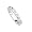 Elements Sterling Silver R2040C 58 Ladies' Cubic Zirconia Baguette and Round Stone Ring - Size Large