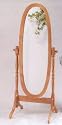 Oak Finish Cheval Mirror By Acme Furniture