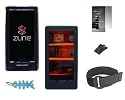 6 in 1 Accessory Combo for Microsoft Zune HD 16GB / 32GB Series: Includes Clear Crystal Snap On Hard Case + Black Silicone Skin Case + Screen Protector + Black Belt Clip + Armband + Light Blue Fishbone Style Keychain