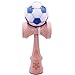 White & Blue Soccer Ball Kendama And Extra String
