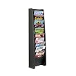Safco Model 10-Pocket Leather Look Magazine Rack, Black (5576)