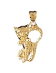CleverEves 14K Gold Pendant Cat 4.9 - Gram(s)