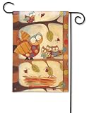 Whooo Did It Garden Flag