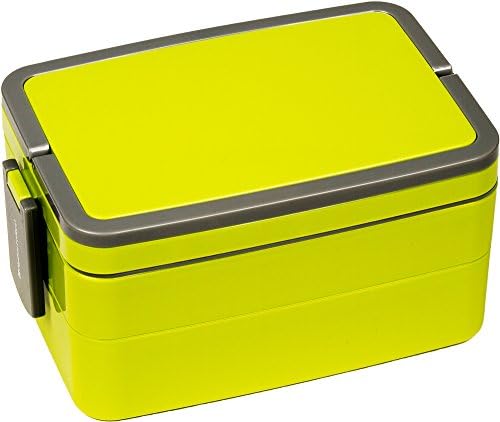 Stacking Bento Lunch Box W/ Handles &amp; Utensils -7Pcs Fun Food Storage Containers (Yellow)