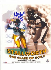John Stallworth Signed Steelers 16x20 Photo - Hall of Fame Collage, HOF 02