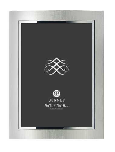 Burnes of Boston 498057 City Lights Picture Frame, Silver, 5 by 7 Inches