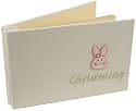 Christening 6X4 Photo Album with Pink Bunny embroidery