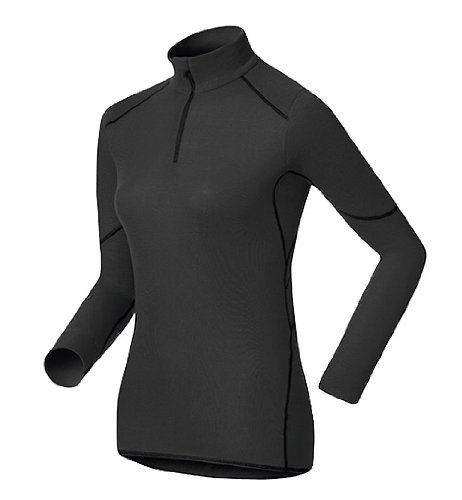 Odlo SHIRT L/S V-NECK X-WARM schwarz XS