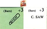Green C. Saw Movement Piece for 1985 Wabbit Wampage Adventure Board Game