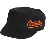 MLB '47 Brand Baltimore Orioles Ladies Janet Adjustable Military Hat - Black