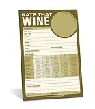 Knock Knock Classic Note Pad: Rate That Wine (Pack of 3)