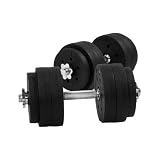Set haltères court avec revêtement en plastique 30 Kg