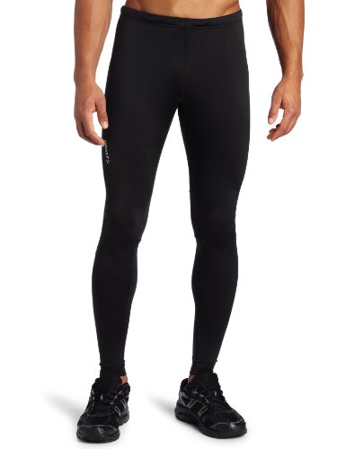 Craft Mens Performance Run Thermal Full Length Tights (Black, Large)