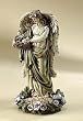 12" Joseph's Studio Angel and Bunny Bird Feeder Outdoor Garden Statue