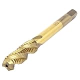 uxcell スパイラルプラグタップ　HSS　20g　70 mm　正方形のヘッド　ねじ左回転　１本入り