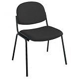 Deluxe Armless Chair, 24 3/4Wx24 1/2Dx32H, Black (OSPV332021)