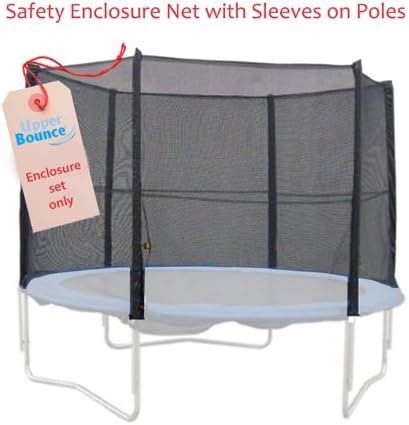 Upper Bounce Upper Bounce Trampoline Enclosure Set - 14 ft., Black, Foam, 6 Poles