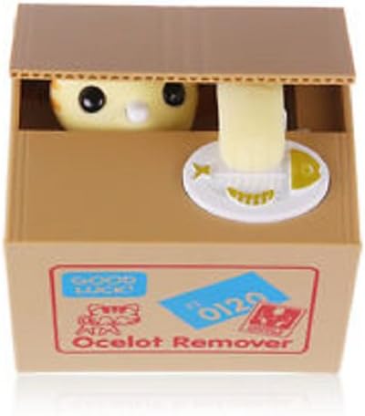 Itazura Coin Stealing Kitty Bank - Ocelot Remover