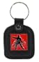 Elvis Square Leather Key Ring - Square Leather Key Ring