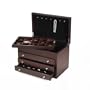 Wallace Large Jewelry Chest with 3 Drawers Dark Walnut