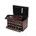 Wallace Large Jewelry Chest w/3 Drawers Dark Walnut