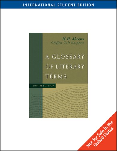 A Glossary of Literary Terms, International Edition