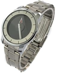 Youyoupifa Black Dial Silver Stainless Steel Bracelet Couple Quartz Watch(Womens)