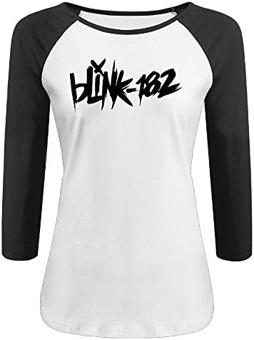 Womens Popular Rock Band Blink 182 Logo Baseball Jersey Shirt