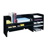 STEELMASTERSteelDeskOrganizerwith3MovableShelves,47.25x18.38x9.5Inches,Black(2061DOBK)