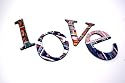 Recycled Tin Words- (love)