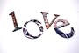 Recycled Tin Words- (love)