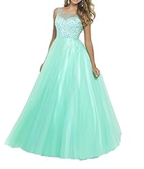 Pleated Sequined Crystal Crystals  Beaded Organza Scoop Neck Quinceanera Dress  With Ruffles