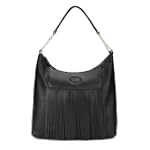 Borsa DUDU di vera pelle con frange f...