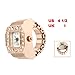 SODIAL(R) Square Dial Glitter Crystal Decor Elastic Band Finger Ring Watch Copper Tone for Lady